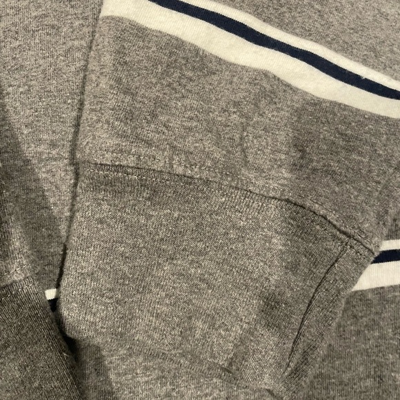 Vintage Y2K Steve & Barry's Gray Polo with White and Black Stripes Size XL - Picture 4 of 5